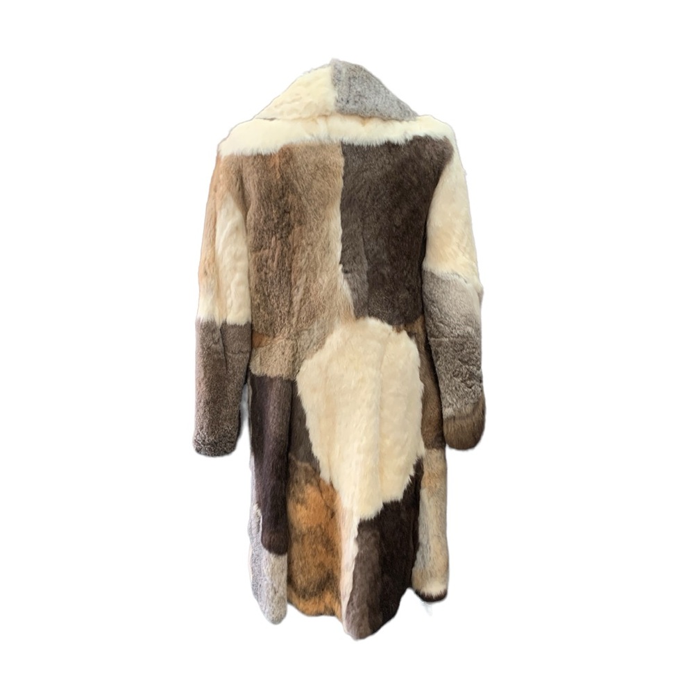 Genuine Rabbit Fur Patchwork Coat - Picture 4 of 10